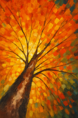 Fall Tree With Leaves Paintings - Tuesday October 7th 2025 11:00AM