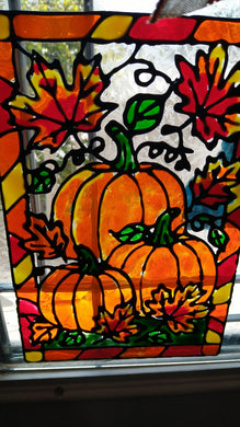 Pumkin Scene Faux Stained Glass - Friday September 19th 2025 1:00 PM