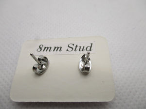 8MM Hypoallergenic Stainless-Steel Small Purple Petal With Some Glitter Stud Earrings (Not a real dried flower)