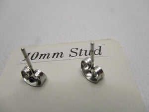 10MM Hypoallergenic Stainless-Steel Small Bright Pink Butterfly With Some Glitter Stud Earrings (Not a real butterfly)