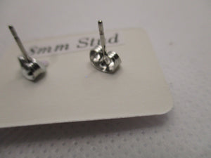 8MM Hypoallergenic Stainless-Steel Small Purple Rose With Some Glitter Stud Earrings (Not a real dried flower)