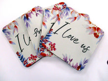 Load image into Gallery viewer, Set of 4 Absorbent Neoprene Square Coasters For Home/RV- I Love Us